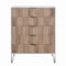 Manhattan Comfort DUMBO 5-Drawer Tall Dresser in White and Grey DR002-WG - alternate 7